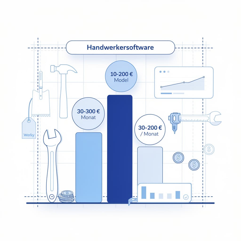 Titelbild: Was kostet eine Handwerkersoftware? Preise und Modelle im Überblick