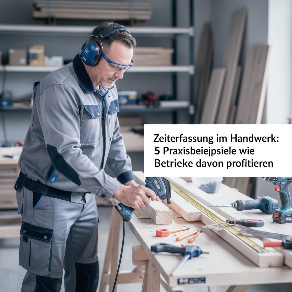 Titelbild: Zeiterfassung im Handwerk: 5 Praxisbeispiele wie Betriebe davon profitieren