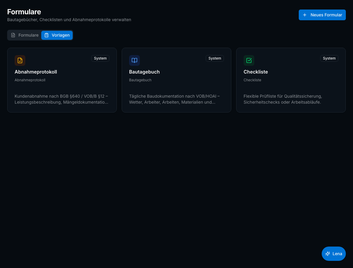 Digitale Formulare in Bleno: Checklisten für jedes Gewerk