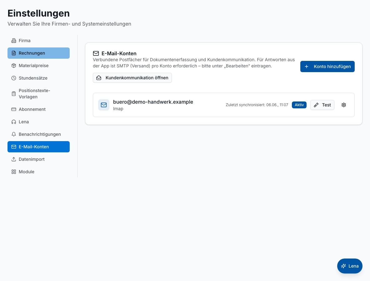 E-Mail-Integration in Bleno: Gmail & Outlook verbinden